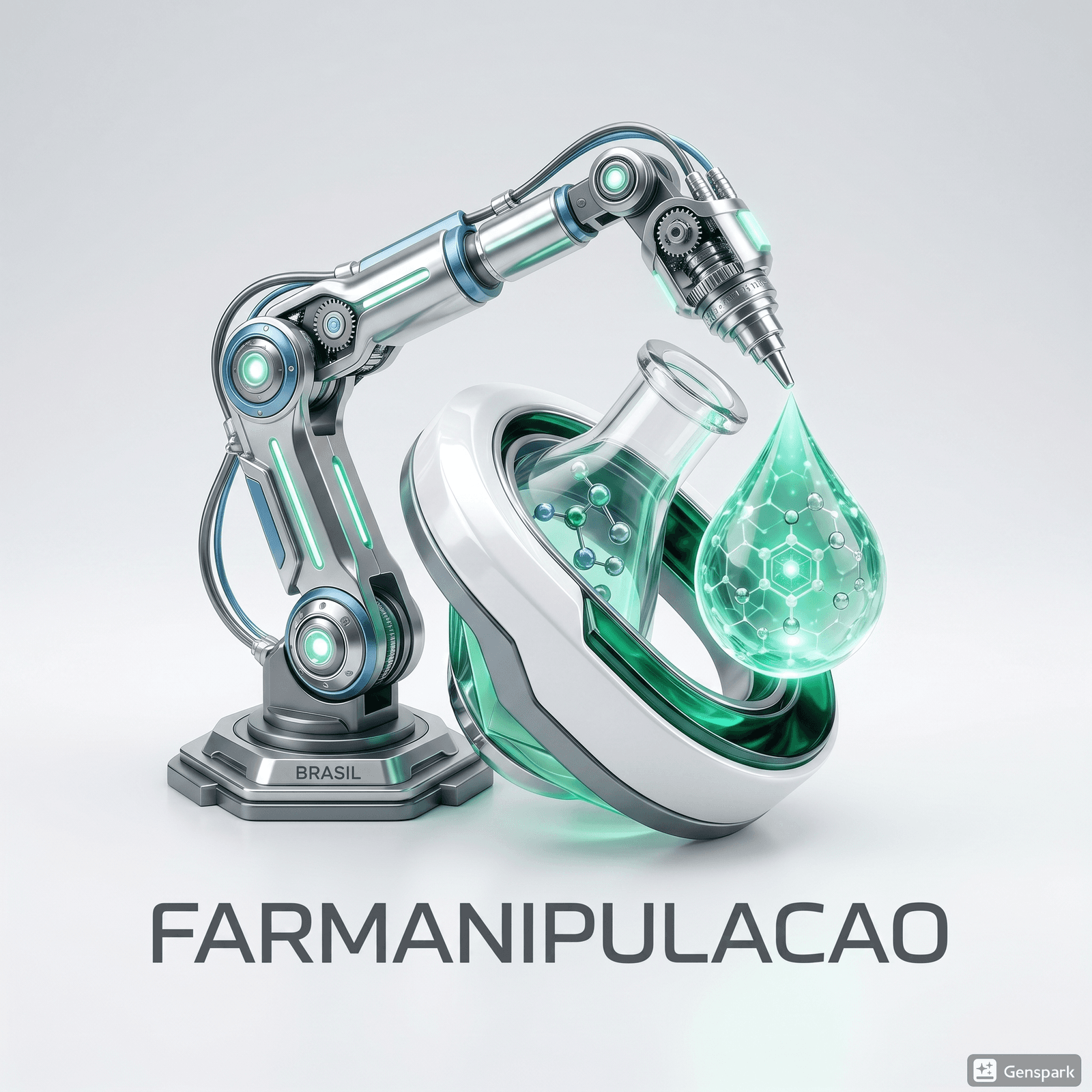 Ilustração técnica do processo de manipulação automatizada